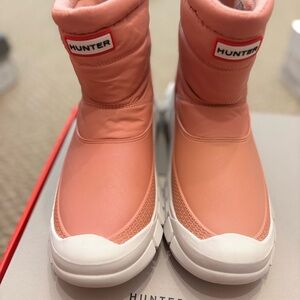 Hunter Pink Rain Winter Boots